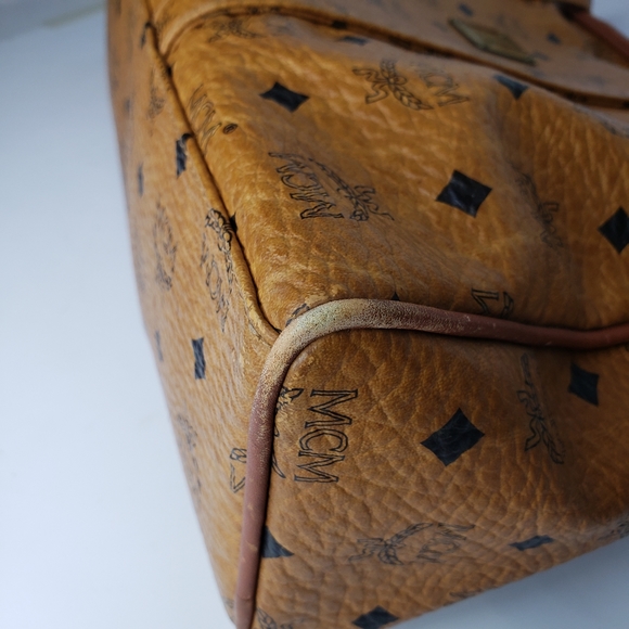 Rare Style! AUTHENTIC VINTAGE MCM MUNCHEN VISETOS COGNAC SHOULBER BAG - Picture 8 of 16